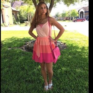 Double Zero colorful lined dress Size S